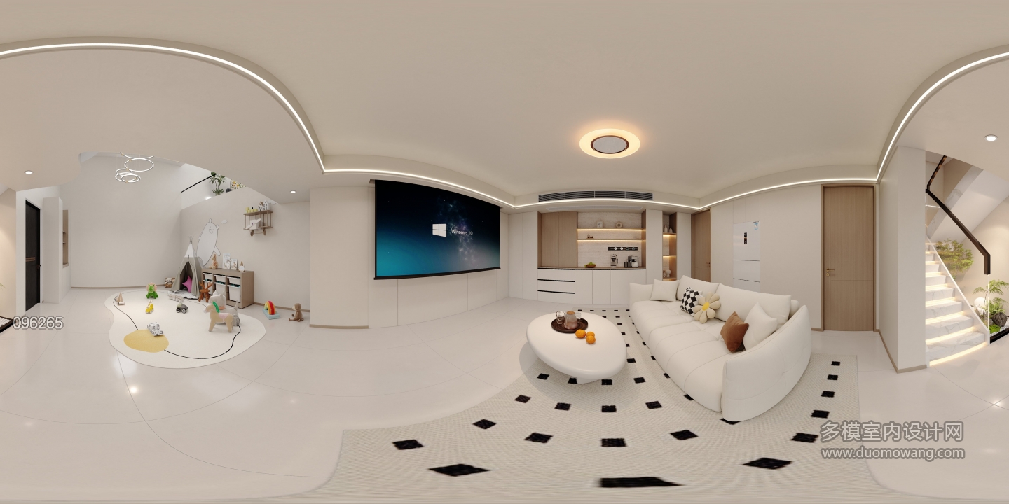 奶油风格-娱乐室