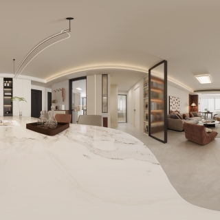 现代轻奢餐厅全景