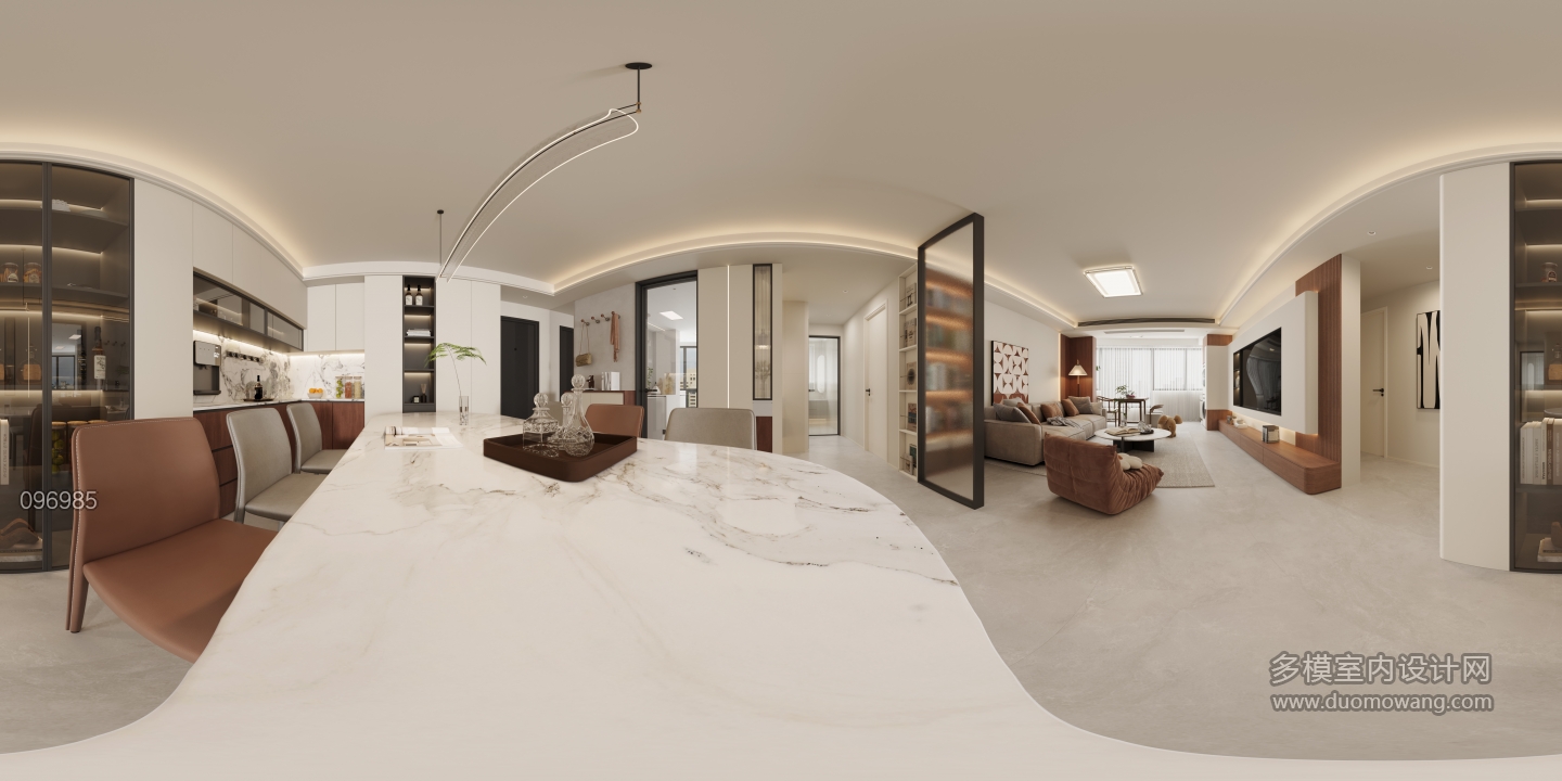 现代轻奢餐厅全景