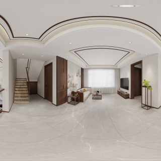 新中式二楼客厅