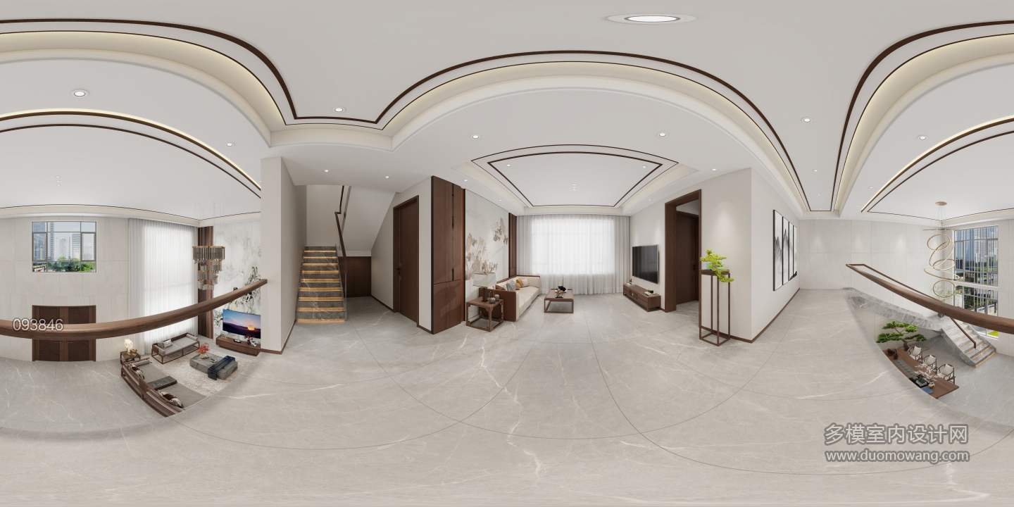 新中式二楼客厅