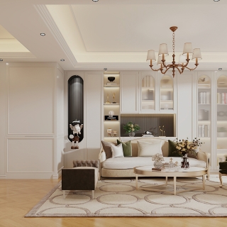 简欧客厅静态