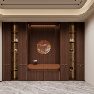 新中式套房门厅