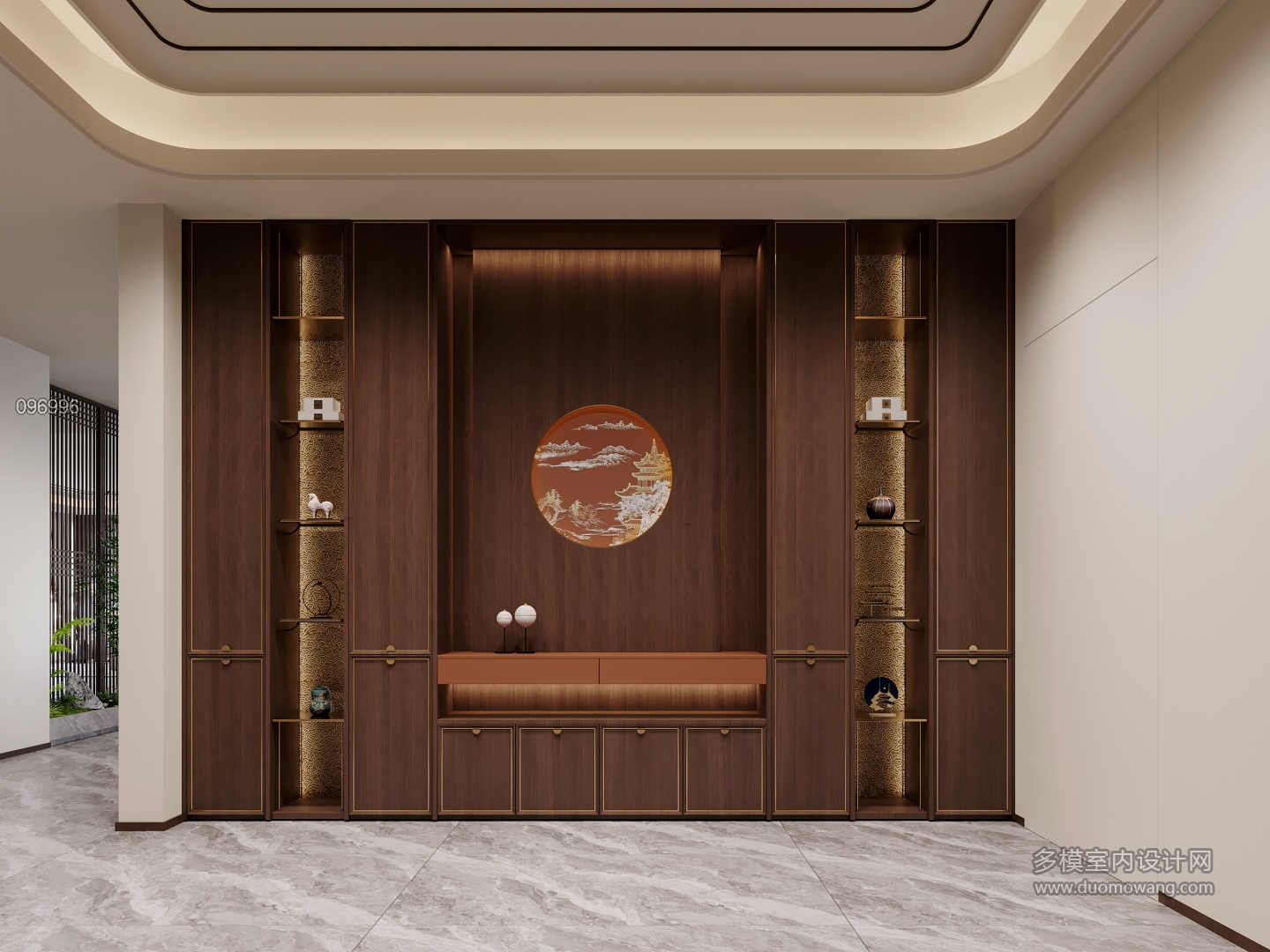 新中式套房门厅