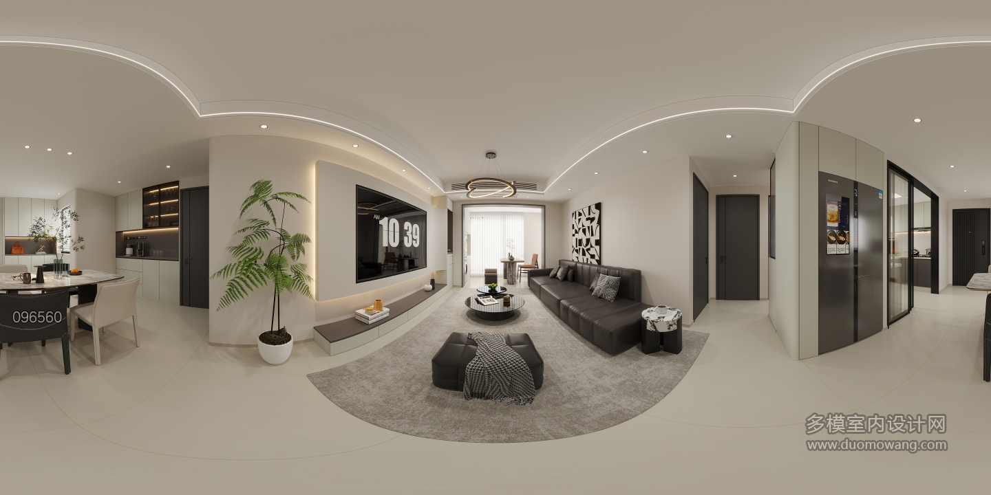 现代客餐厅全景