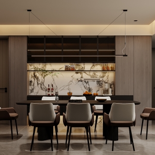 现代-餐厅特写