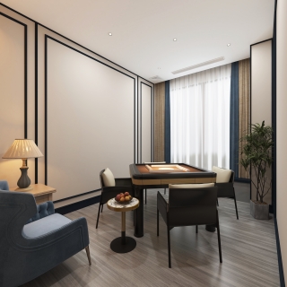 美式复古大麻将房 (3)