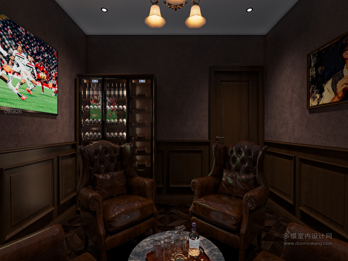 美式雪茄吧二楼小包厢单张