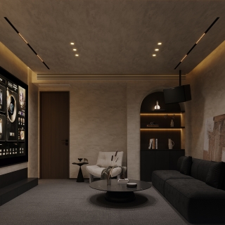 现代影音室透视