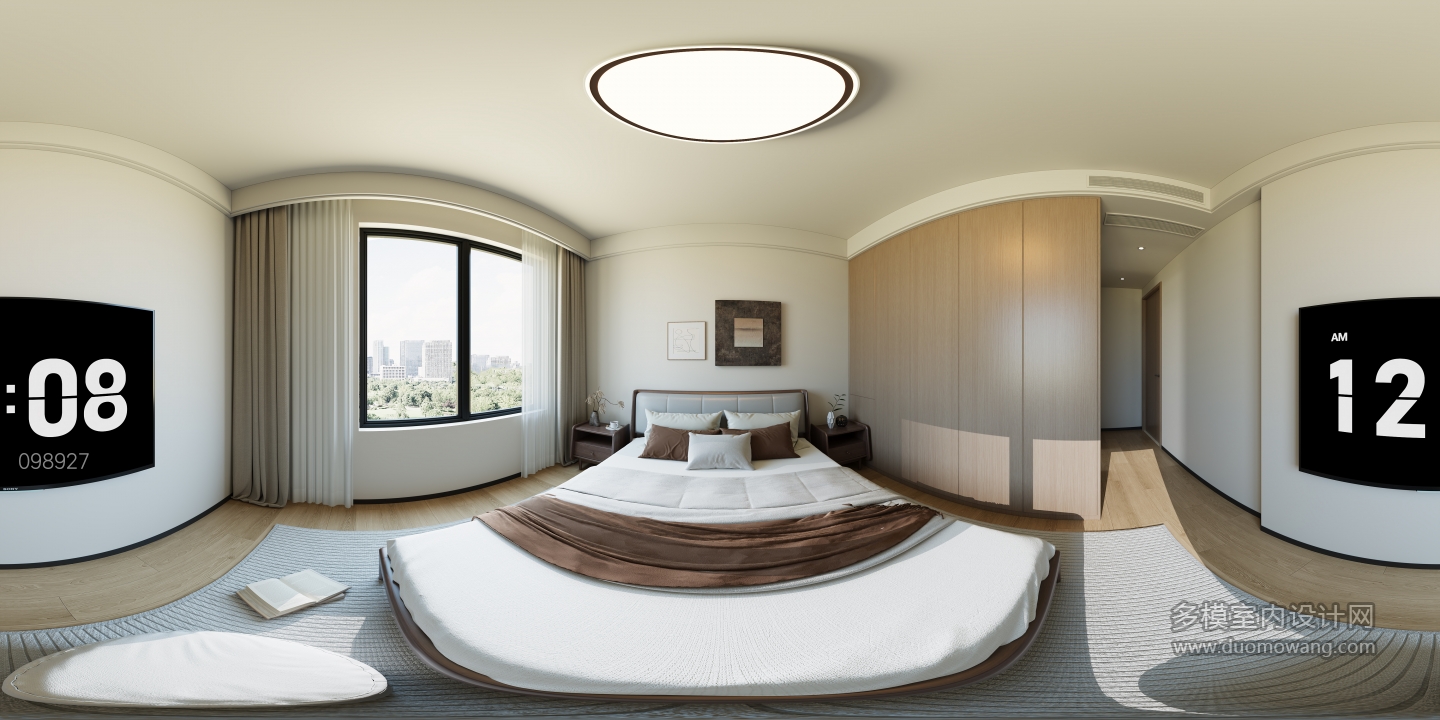 现代主卧360