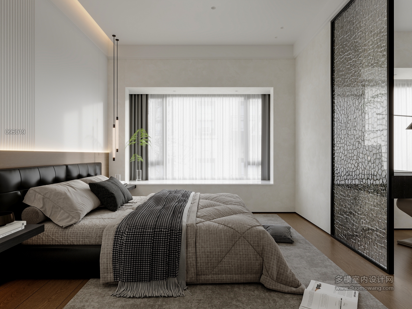 现代大男孩房透视