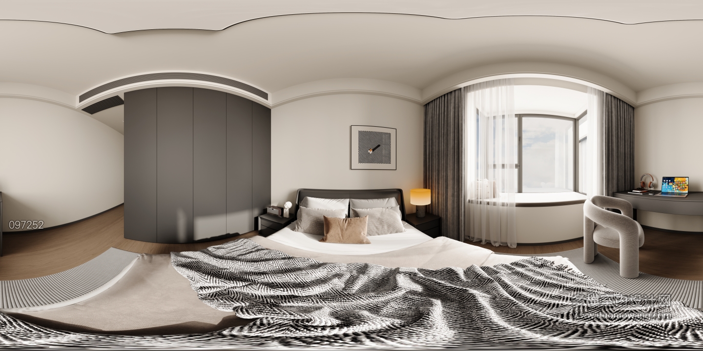 意式极简男孩房全景