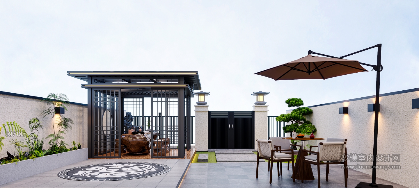 新中式露台