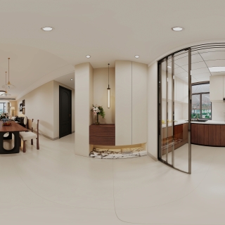 中古风餐厅全景