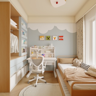 现代儿童房特写