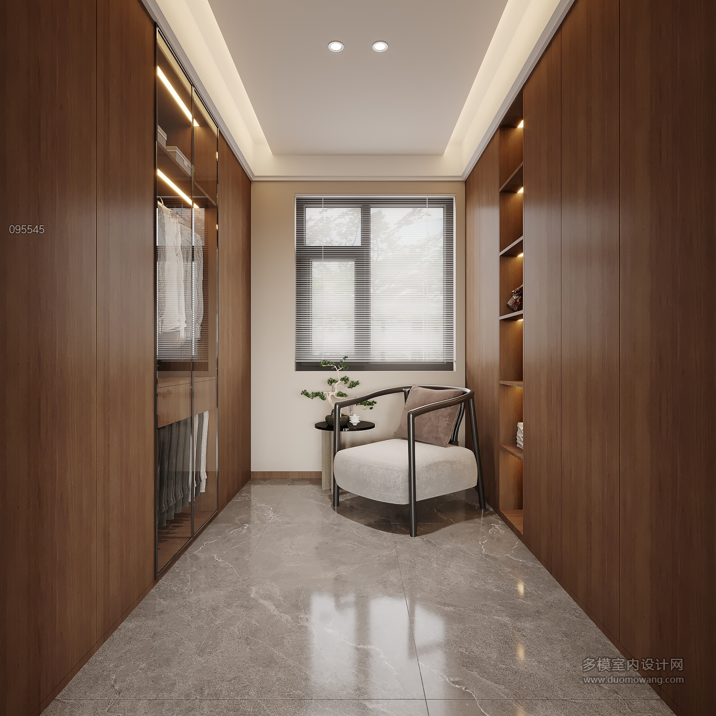 新中式衣帽间特写