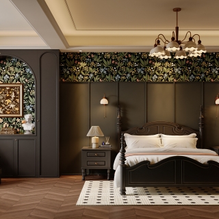 法式复古 2楼卧室静态