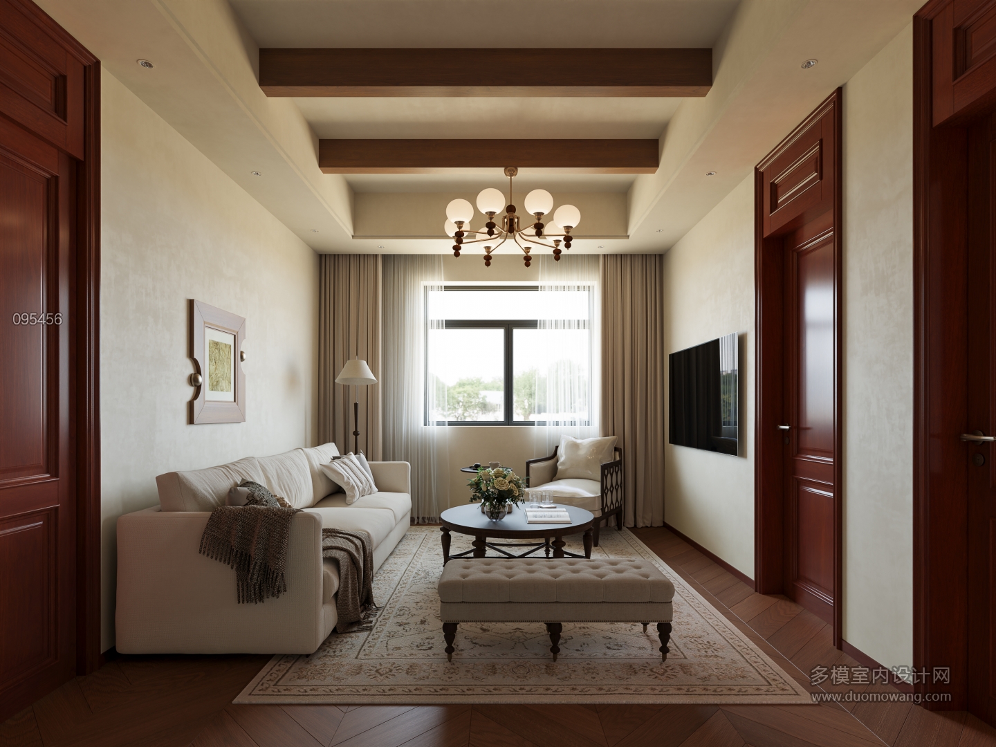 美式自然风二楼客厅