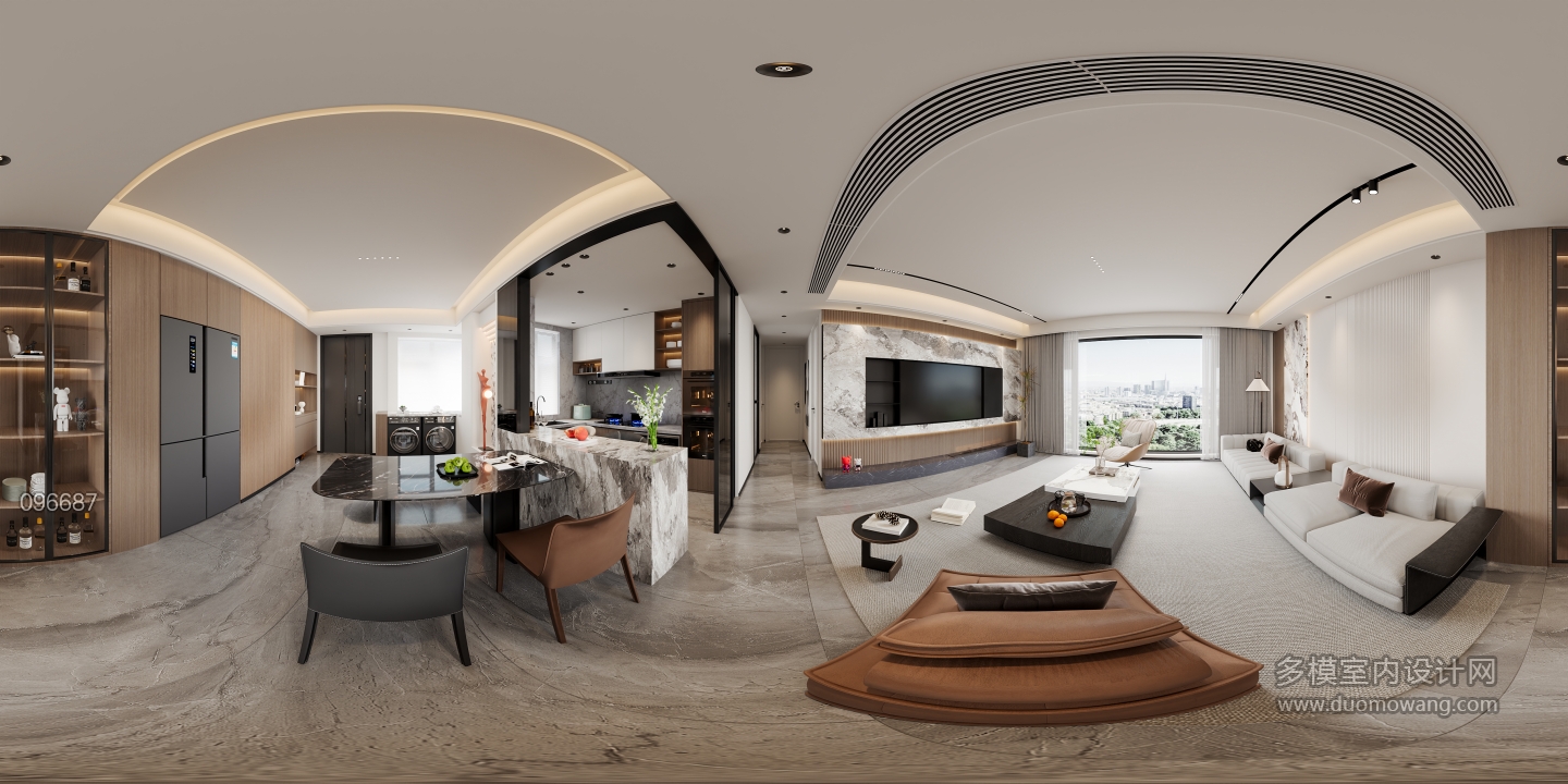 现代客餐厅全景