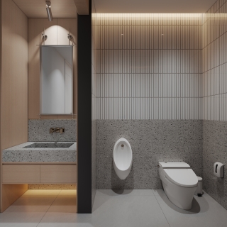 现代会所高尔夫球室卫生间