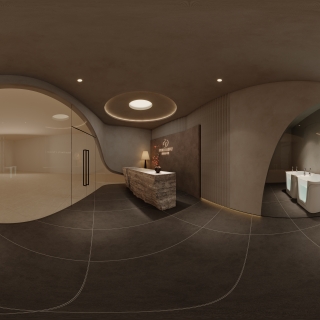 现代美容院前台全景