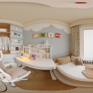 现代儿童房全景