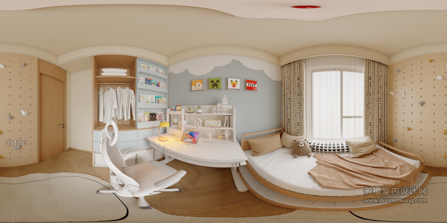 现代儿童房全景