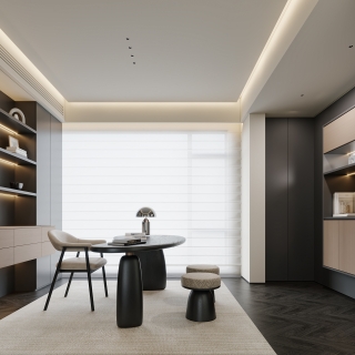 现代轻奢书房特写