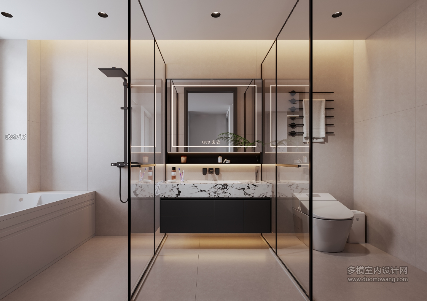 现代主卧卫生间