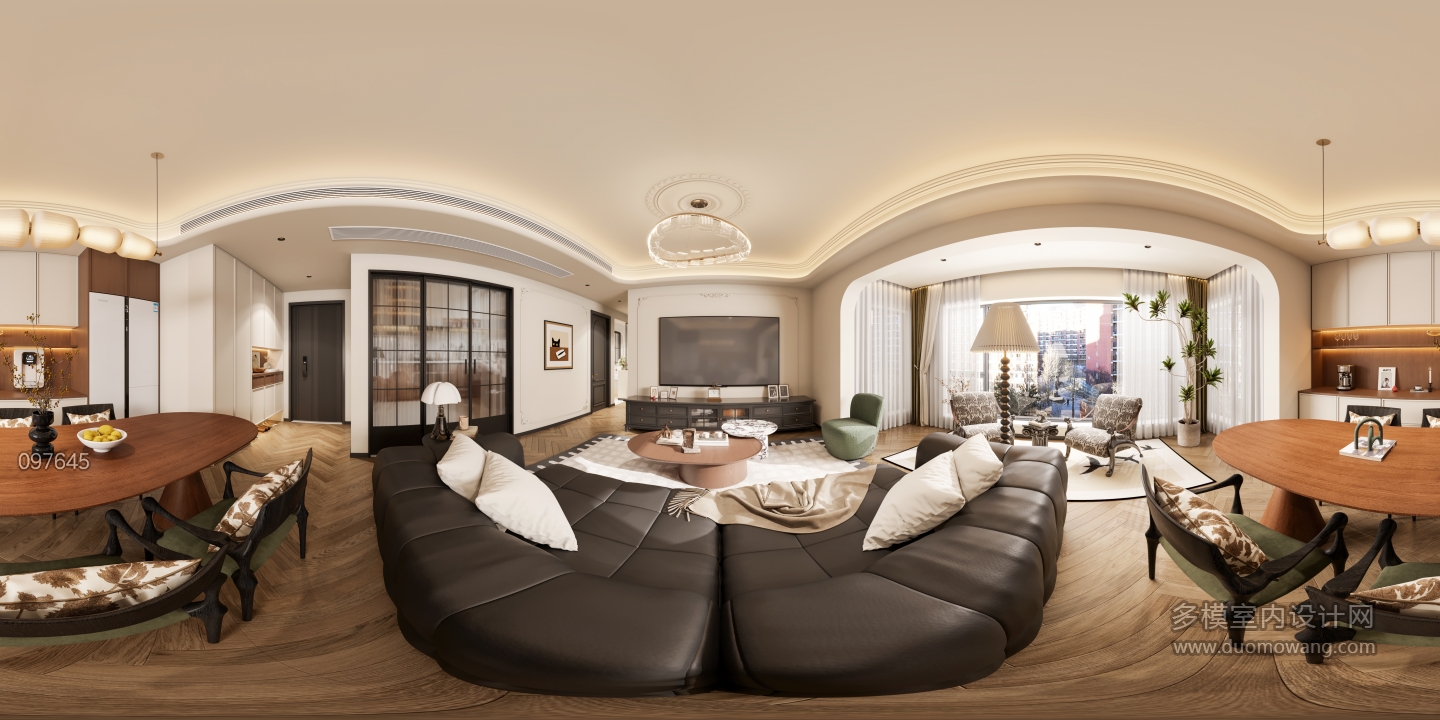 法式中古客餐厅全景