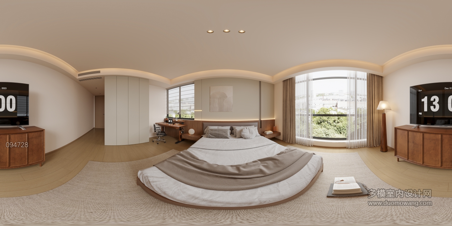 现代主卧全景