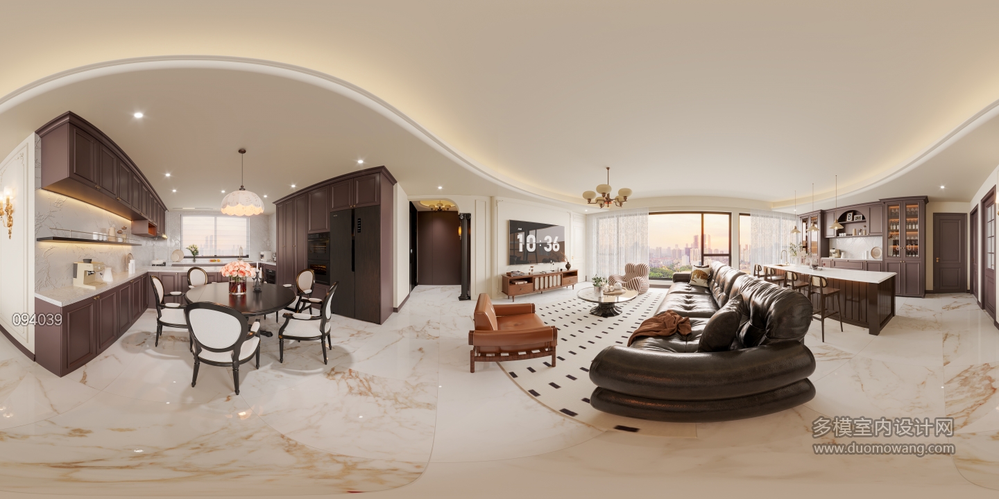 现代客餐厅全景