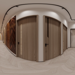 现代木门木地板展示区