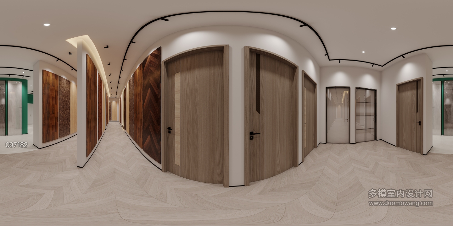 现代木门木地板展示区