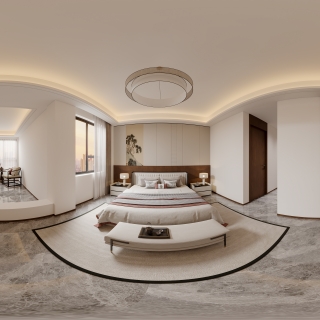 新中式主卧全景