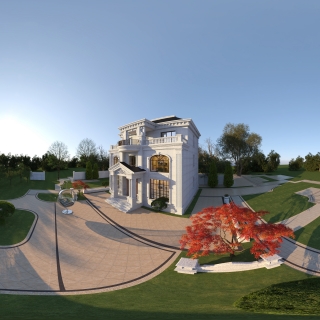 908伯爵米黄别墅全景