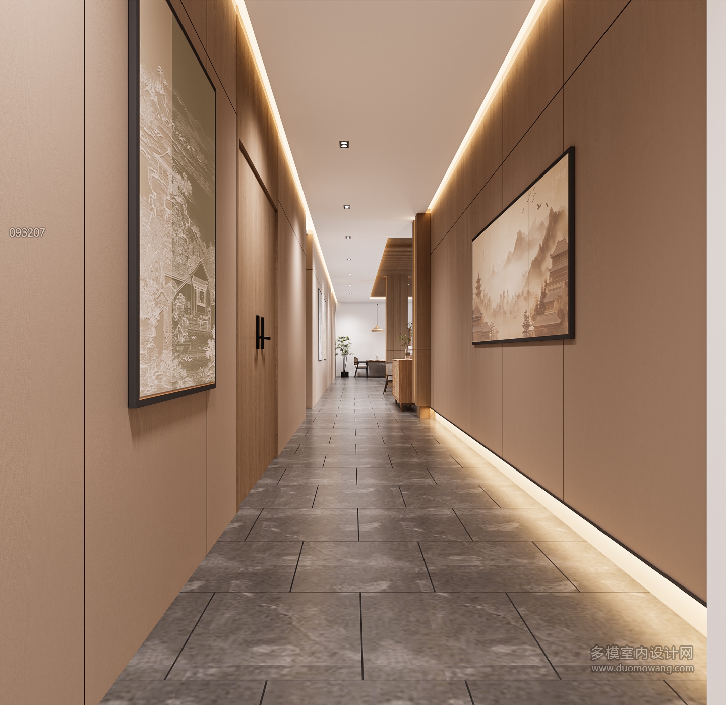 现代餐馆过道静态1