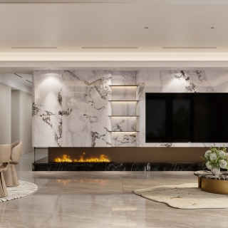 意式轻奢电视墙01