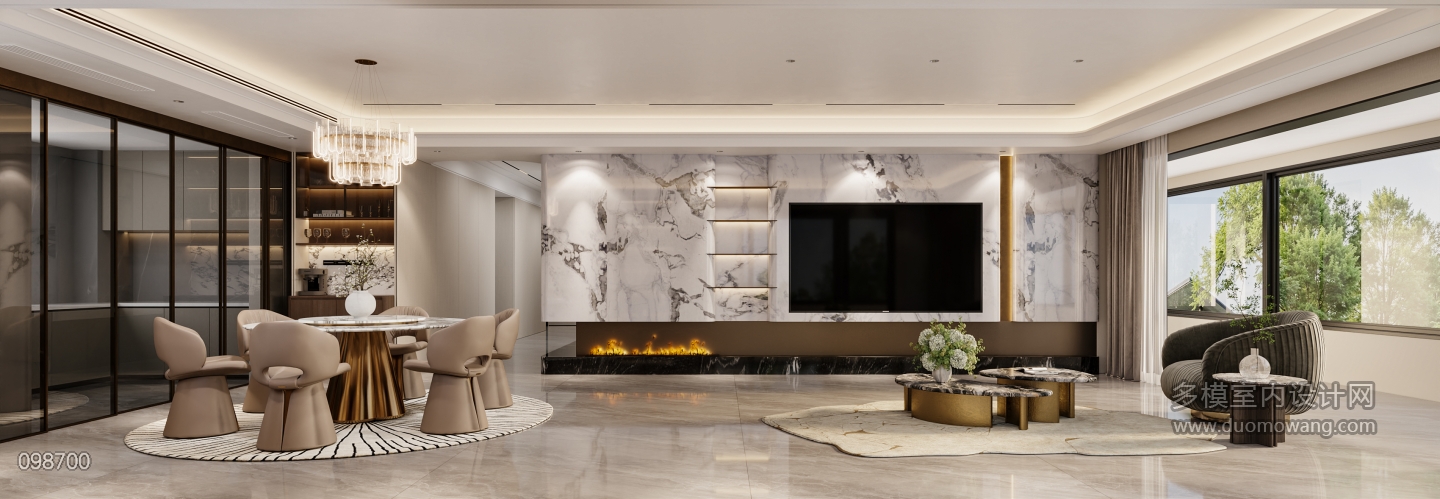 意式轻奢电视墙01