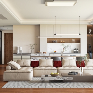 现代客厅沙发面