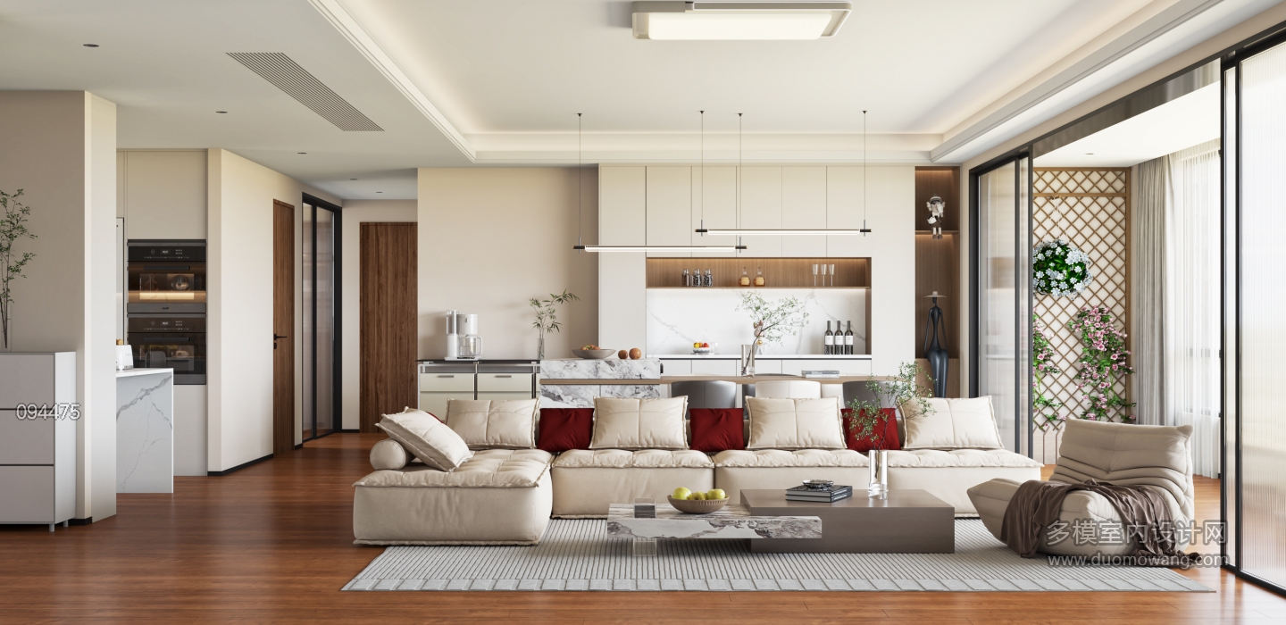 现代客厅沙发面