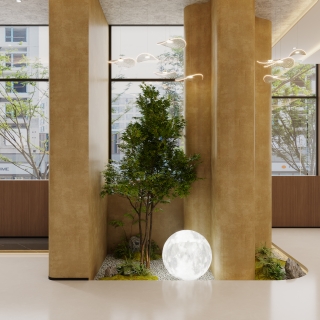 现代前厅景观特写