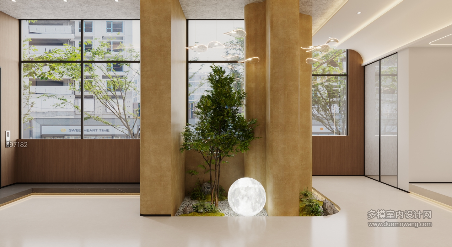 现代前厅景观特写