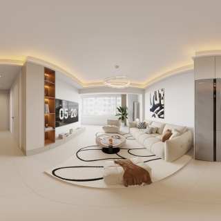 现代客餐厅全景