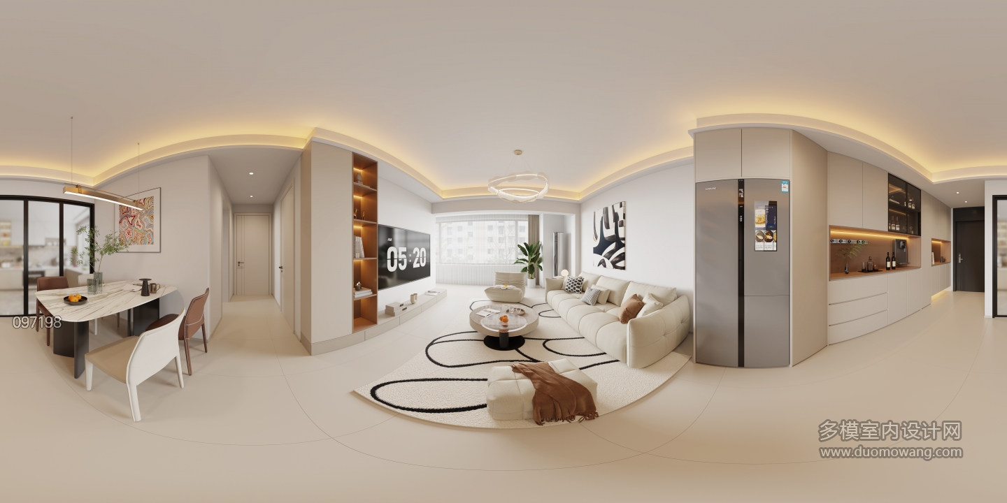 现代客餐厅全景