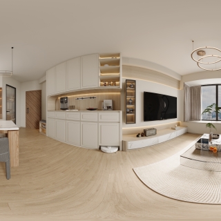 现代简约客厅全景