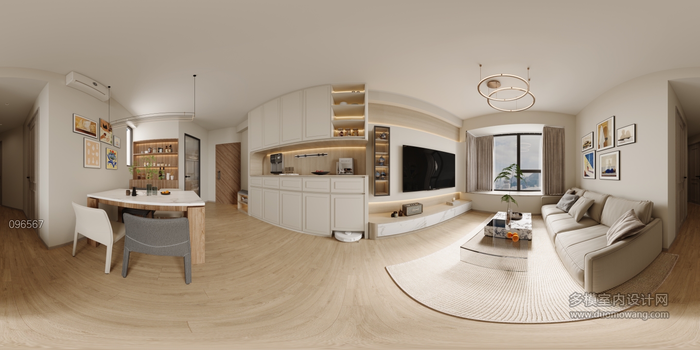 现代简约客厅全景