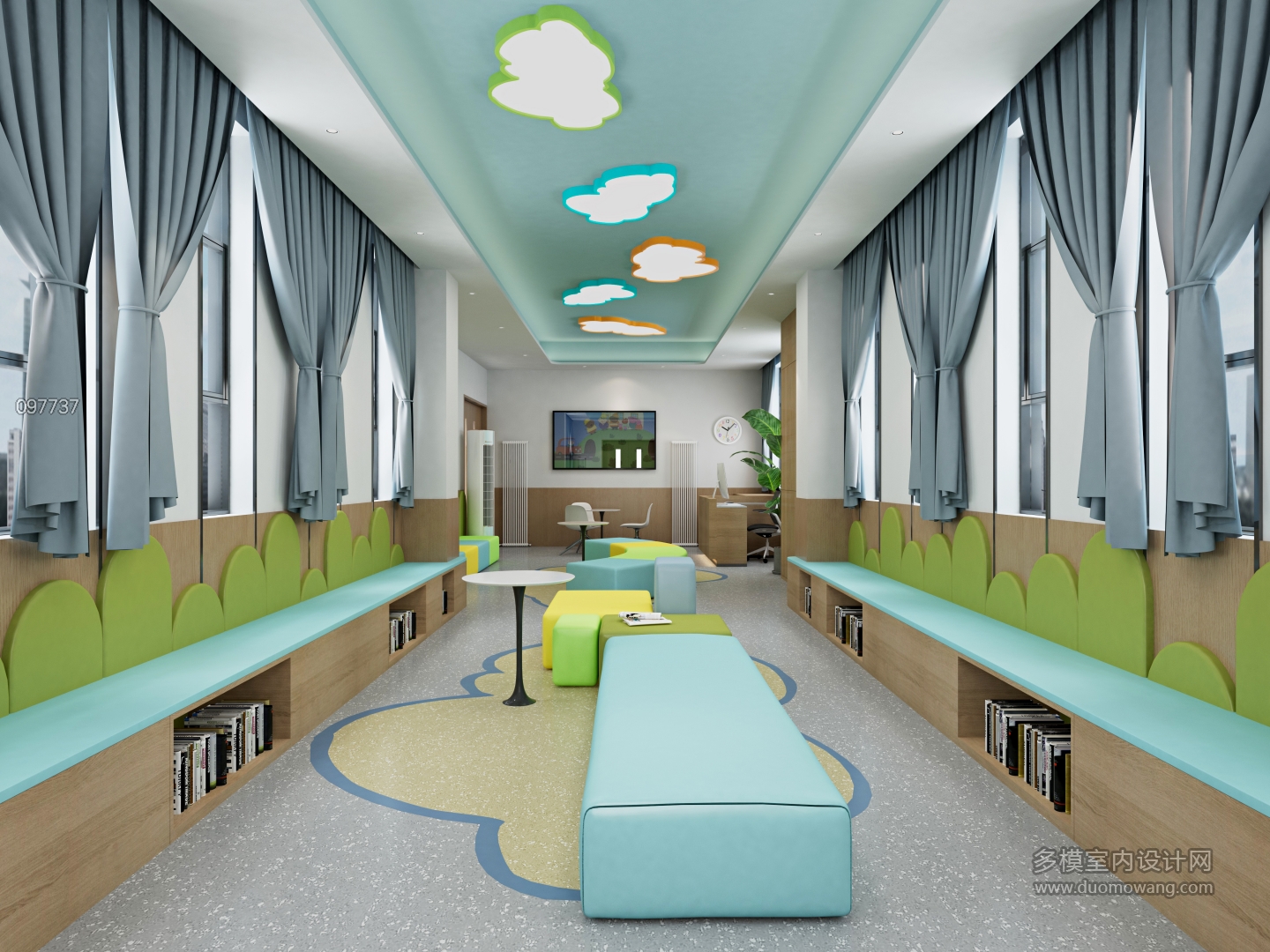 现代 社区家庭书屋02