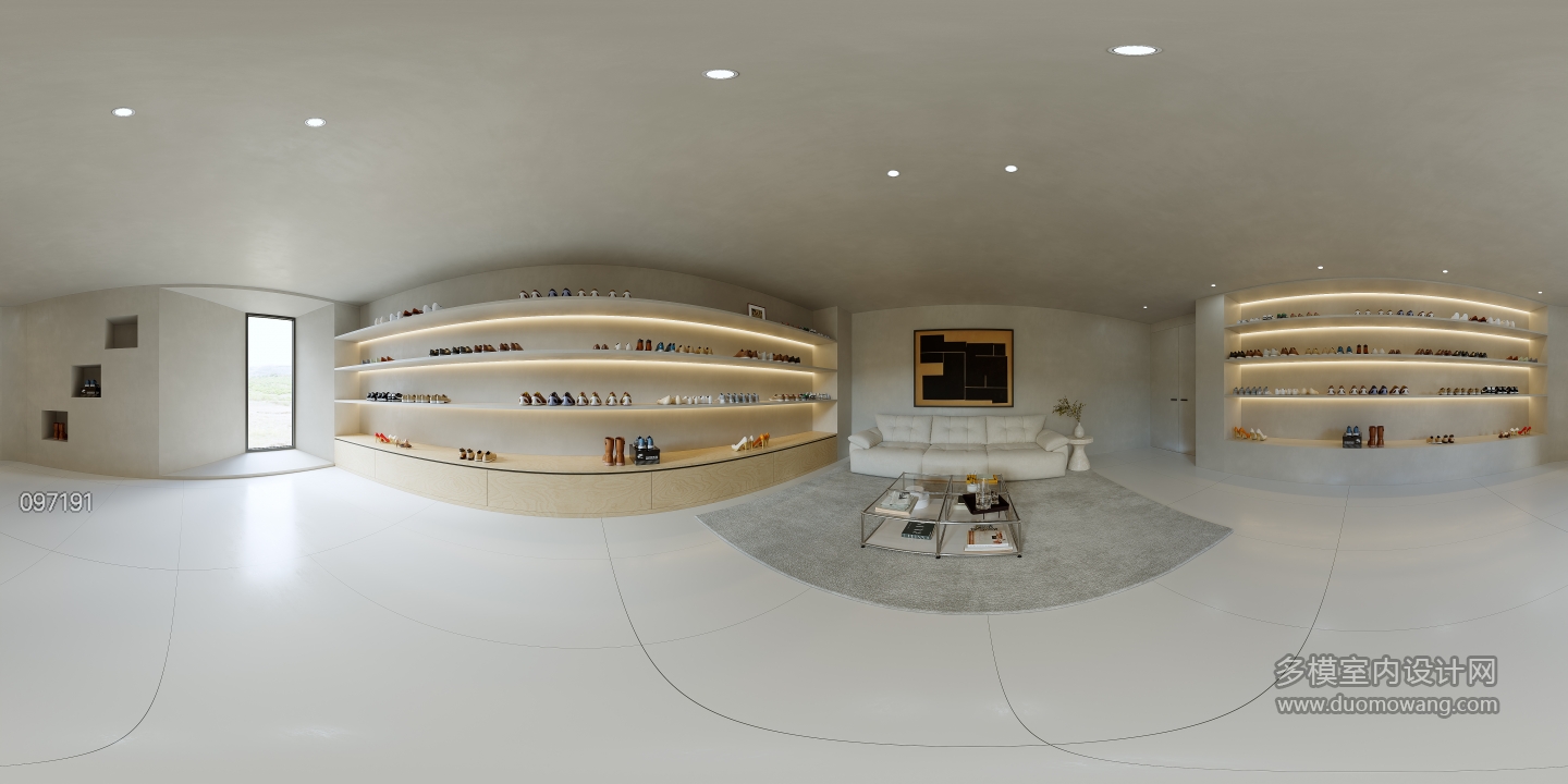 现代鞋店全景
