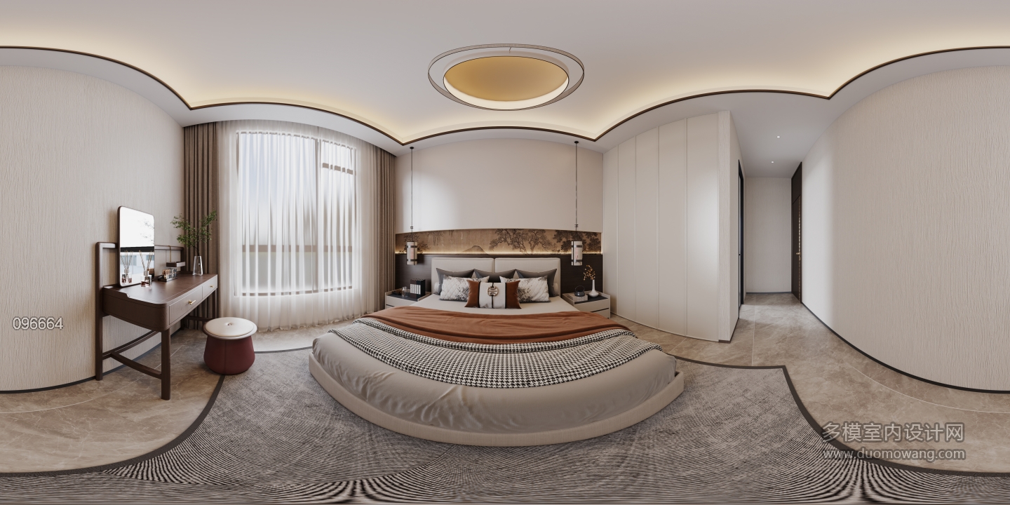 新中式二楼卧室360